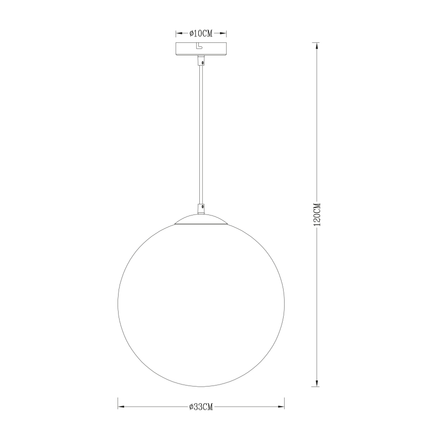 Globo - Kattokruunu johdossa 1xE27/40W/230V halkaisija 33 cm