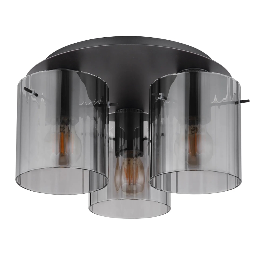 Globo - Kattovalo 3xE27/40W/230V halkaisija 37 cm harmaa