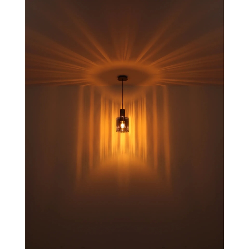 Globo - Kattokruunu johdossa 1xE27/40W/230V halkaisija 18 cm ruskea