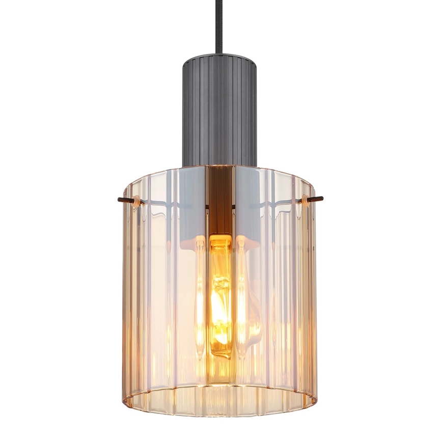 Globo - Kattokruunu johdossa 1xE27/40W/230V halkaisija 18 cm ruskea