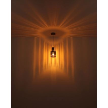 Globo - Kattokruunu johdossa 1xE27/40W/230V halkaisija 18 cm harmaa