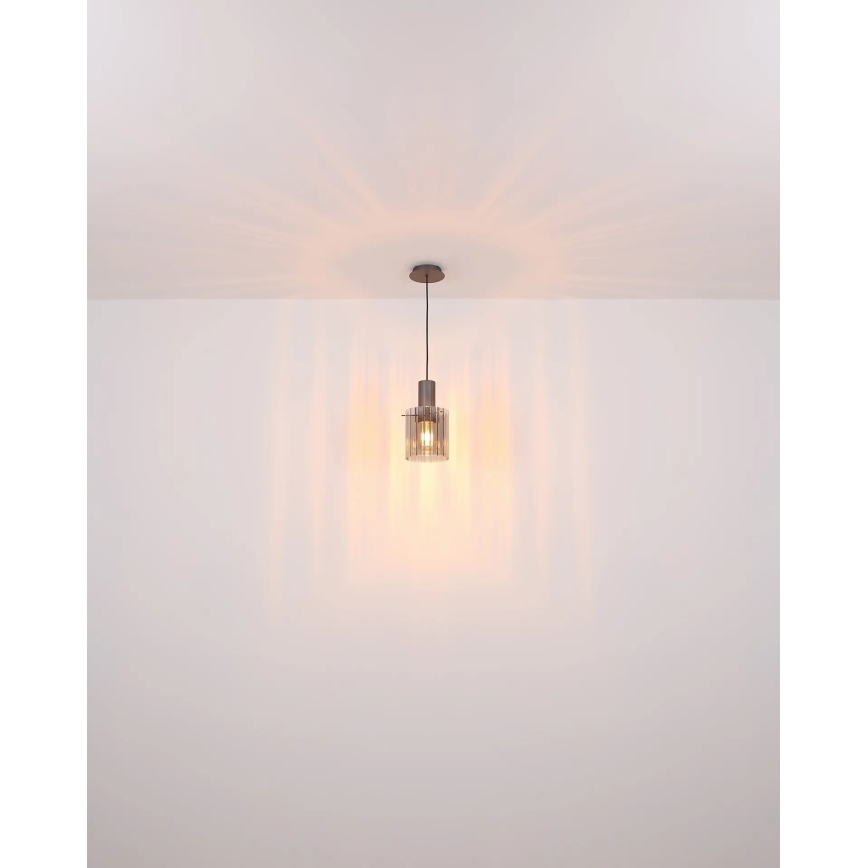 Globo - Kattokruunu johdossa 1xE27/40W/230V halkaisija 18 cm harmaa