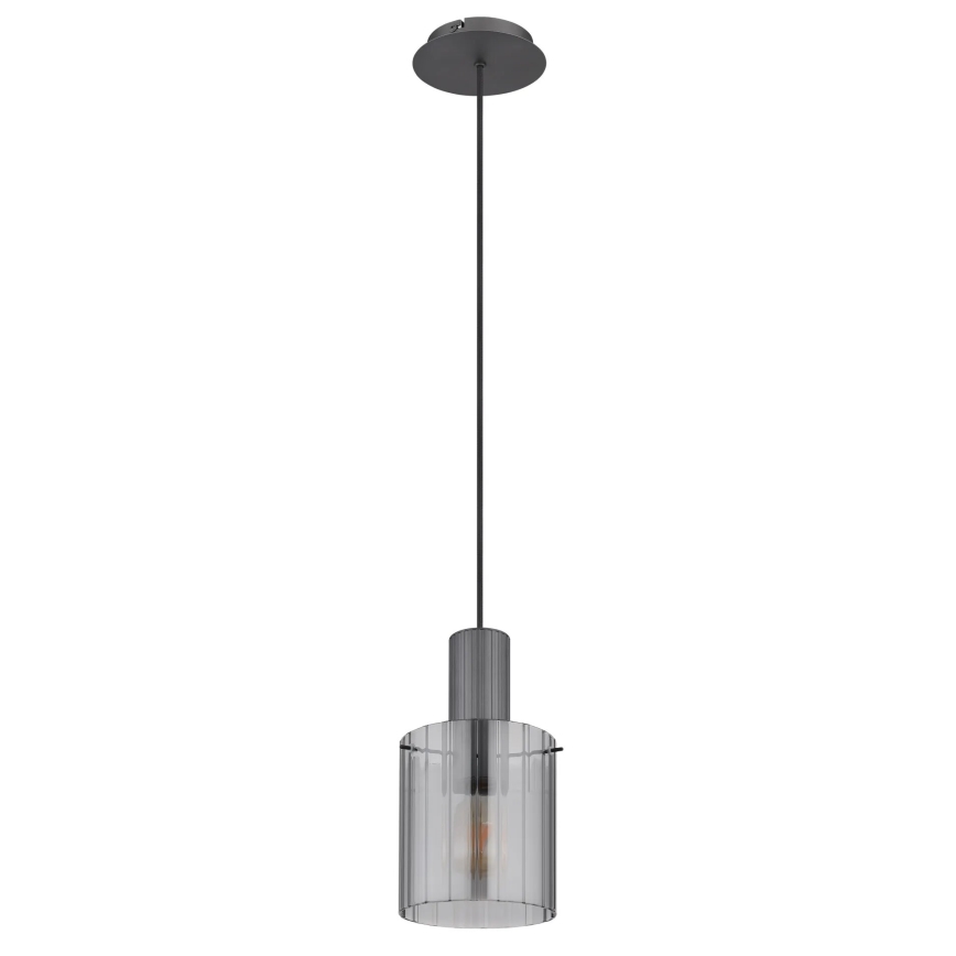 Globo - Kattokruunu johdossa 1xE27/40W/230V halkaisija 18 cm harmaa