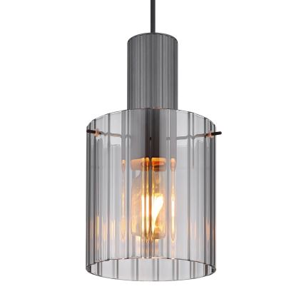 Globo - Kattokruunu johdossa 1xE27/40W/230V halkaisija 18 cm harmaa