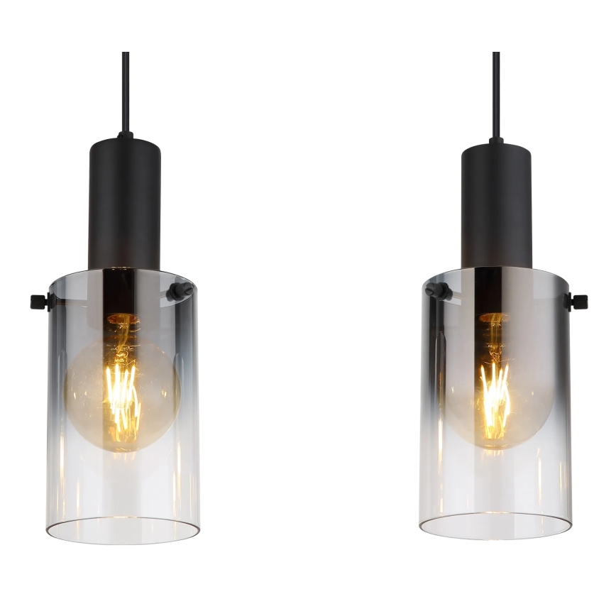 Globo - Kattokruunu johdossa 3xE27/40W/230V musta