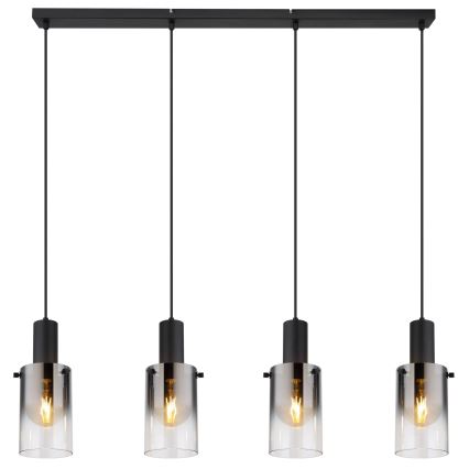 Globo - Kattokruunu johdossa 4xE27/40W/230V musta