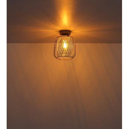 Globo - Kattovalaisin 1xE27/40W/230V halkaisija 18 cm beige/valkoinen