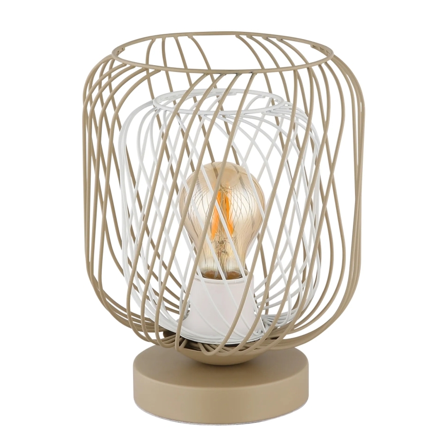 Globo - Pöytälamppu 1xE27/40W/230V beige/valkoinen