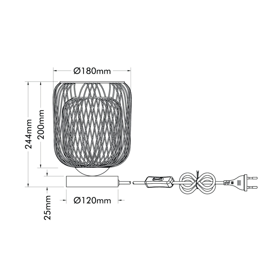 Globo - Pöytälamppu 1xE27/40W/230V beige/valkoinen