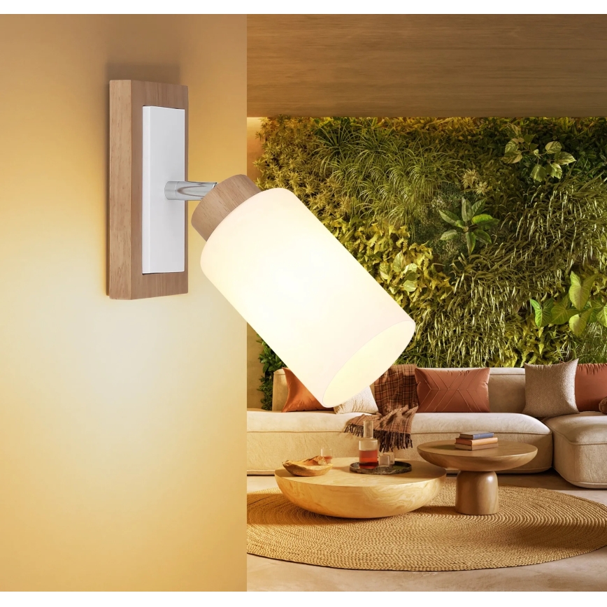 Globo - Seinään asennettava kohdevalaisin 1xE27/60W/230V beige/valkoinen