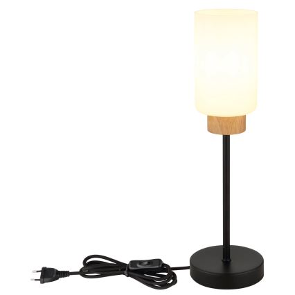 Globo - Pöytälamppu 1xE27/60W/230V musta/valkoinen