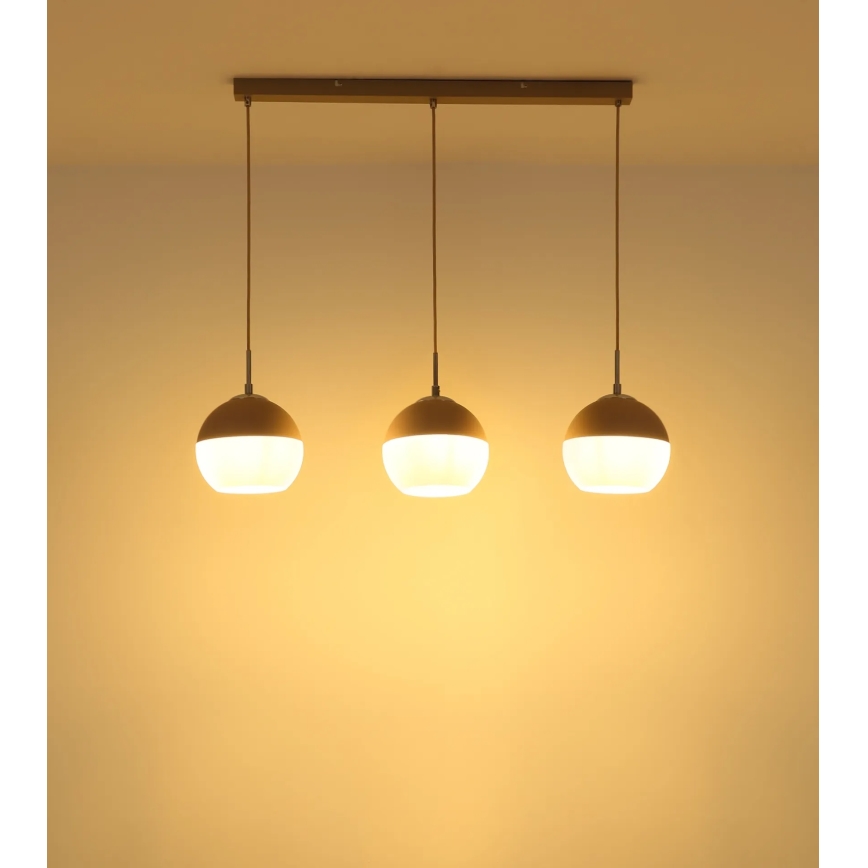 Globo - Riippuvalaisin vaijerilla 3xE27/60W/230V