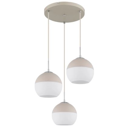 Globo - Riippuvalaisin vaijerilla 3xE27/60W/230V