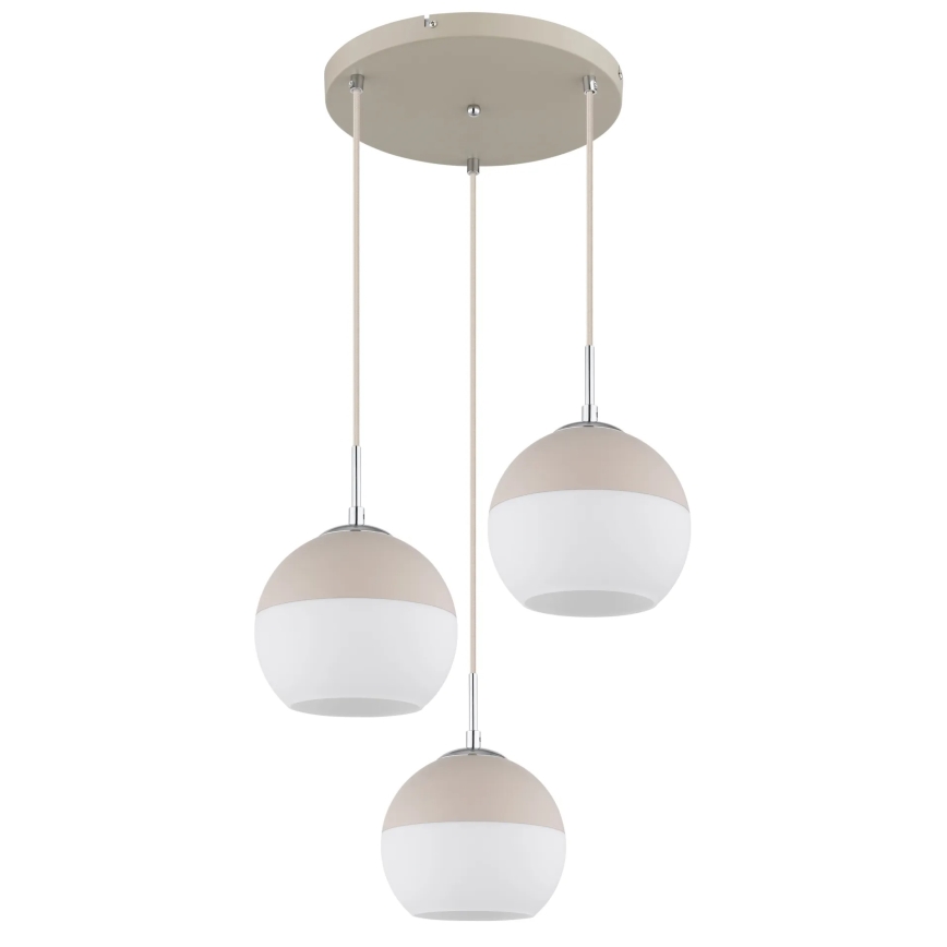 Globo - Riippuvalaisin vaijerilla 3xE27/60W/230V