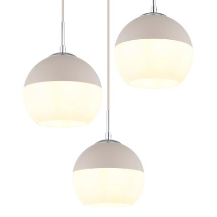 Globo - Riippuvalaisin vaijerilla 3xE27/60W/230V