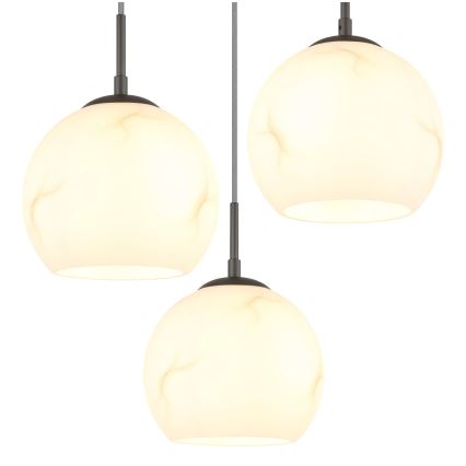 Globo - Riippuvalaisin vaijerilla 3xE27/60W/230V halkaisija 42,5 cm