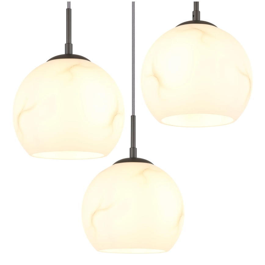 Globo - Riippuvalaisin vaijerilla 3xE27/60W/230V halkaisija 42,5 cm