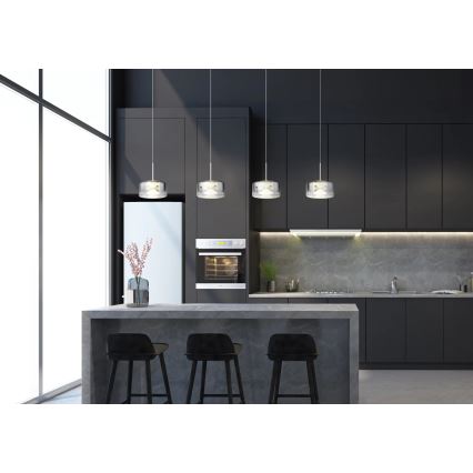 Globo - LED-riippuvalaisin vaijerilla LED/24W/230V valkoinen/savunharmaa