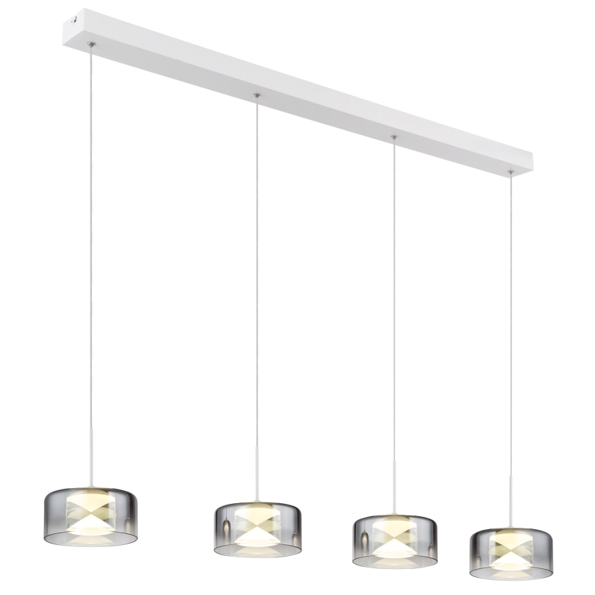 Globo - LED-riippuvalaisin vaijerilla LED/24W/230V valkoinen/savunharmaa