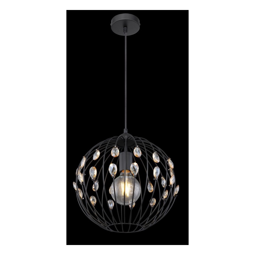 Globo - Riippuvalaisin vaijerilla 1xE27/60W/230V, halkaisija 30 cm