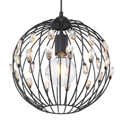 Globo - Riippuvalaisin vaijerilla 1xE27/60W/230V, halkaisija 30 cm