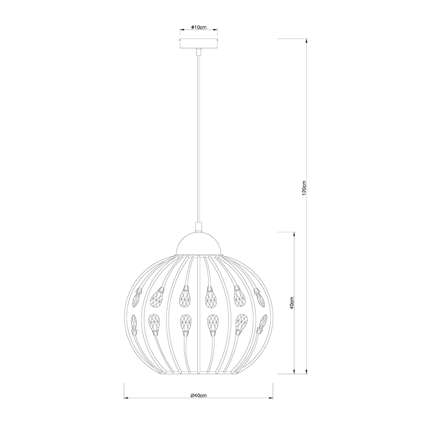 Globo - Riippuvalaisin vaijerilla 1xE27/60W/230V Ø 40 cm