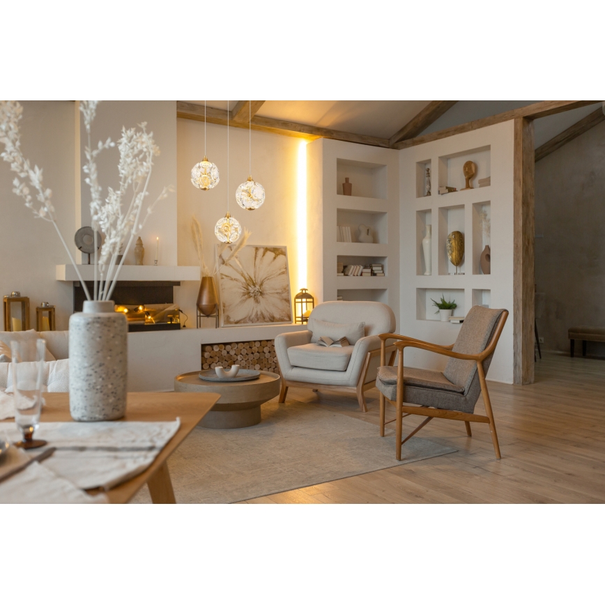 Globo - LED-riippuvalaisin langalla LED/24W/230V 3000K kultainen