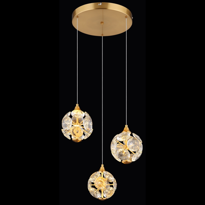 Globo - LED-riippuvalaisin langalla LED/24W/230V 3000K kultainen