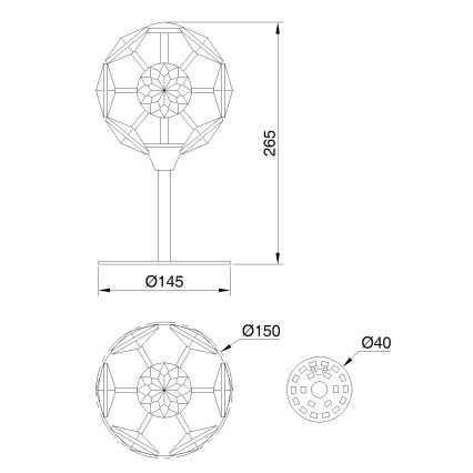 Globo - LED-pöytävalaisin LED/8W/230V