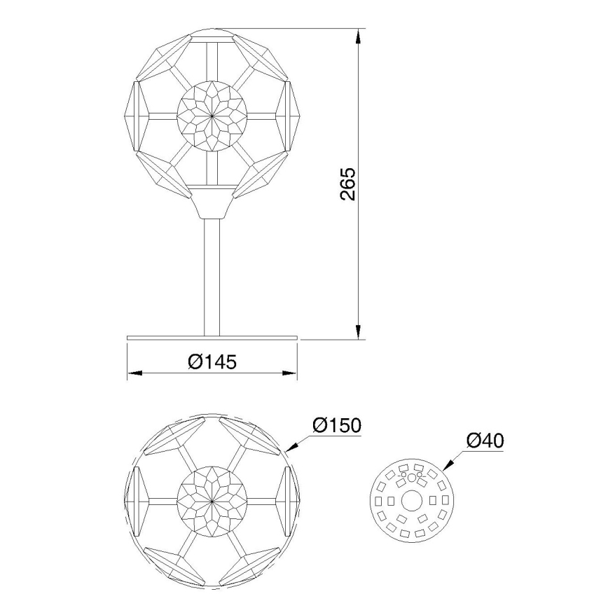 Globo - LED-pöytävalaisin LED/8W/230V