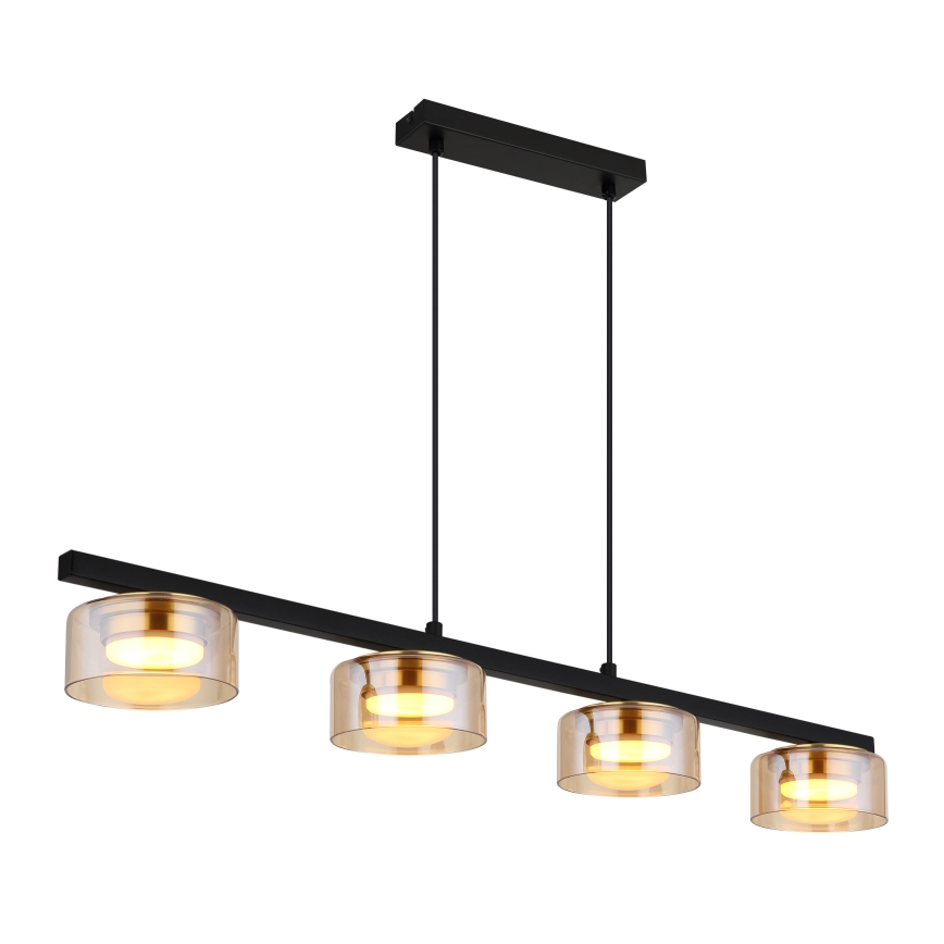 Globo - LED-kattokruunu johdossa 4xGX53/6W/230V savuinen/ruskea