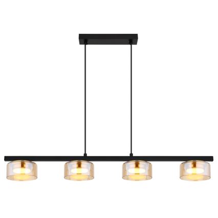 Globo - LED-kattokruunu johdossa 4xGX53/6W/230V savuinen/ruskea