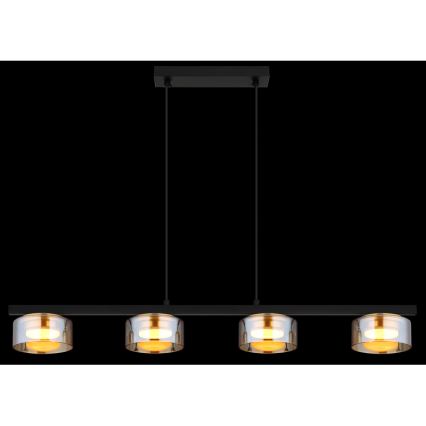 Globo - LED-kattokruunu johdossa 4xGX53/6W/230V savuinen/ruskea