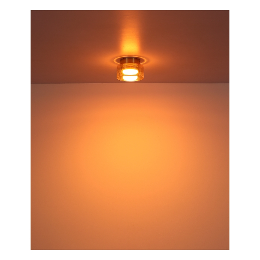 Globo - LED-kattovalaisin 1xGX53/6W/230V halkaisija 13 cm savuinen/ruskea