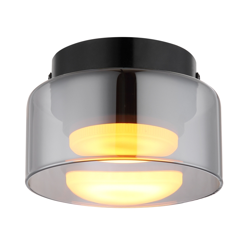 Globo - LED-kattovalaisin 1xGX53/6W/230V halkaisija 13 cm savuinen/musta