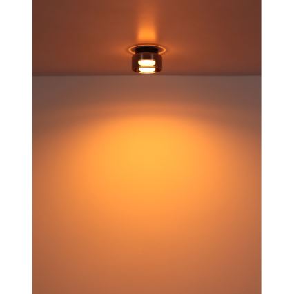 Globo - LED-kattovalaisin 1xGX53/6W/230V halkaisija 13 cm savuinen/musta