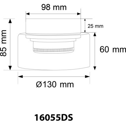 Globo - LED-kattovalaisin 1xGX53/6W/230V halkaisija 13 cm savuinen/musta