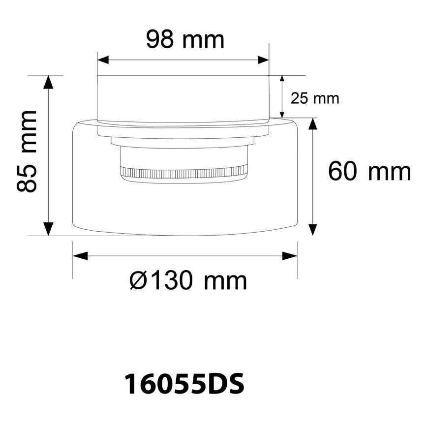 Globo - LED-kattovalaisin 1xGX53/6W/230V halkaisija 13 cm savuinen/musta
