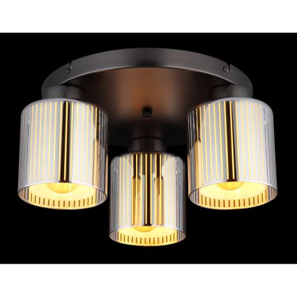 Globo - Kattovalaisin 3xE27/60W/230V kiiltävä kromi halkaisija 34,5 cm