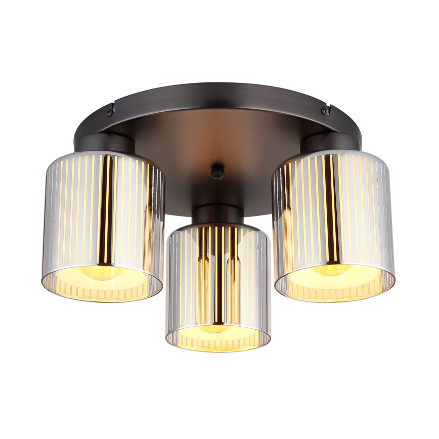 Globo - Kattovalaisin 3xE27/60W/230V kiiltävä kromi halkaisija 34,5 cm