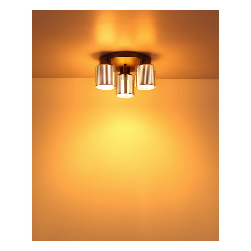 Globo - Kattovalaisin 3xE27/60W/230V kiiltävä kromi halkaisija 34,5 cm