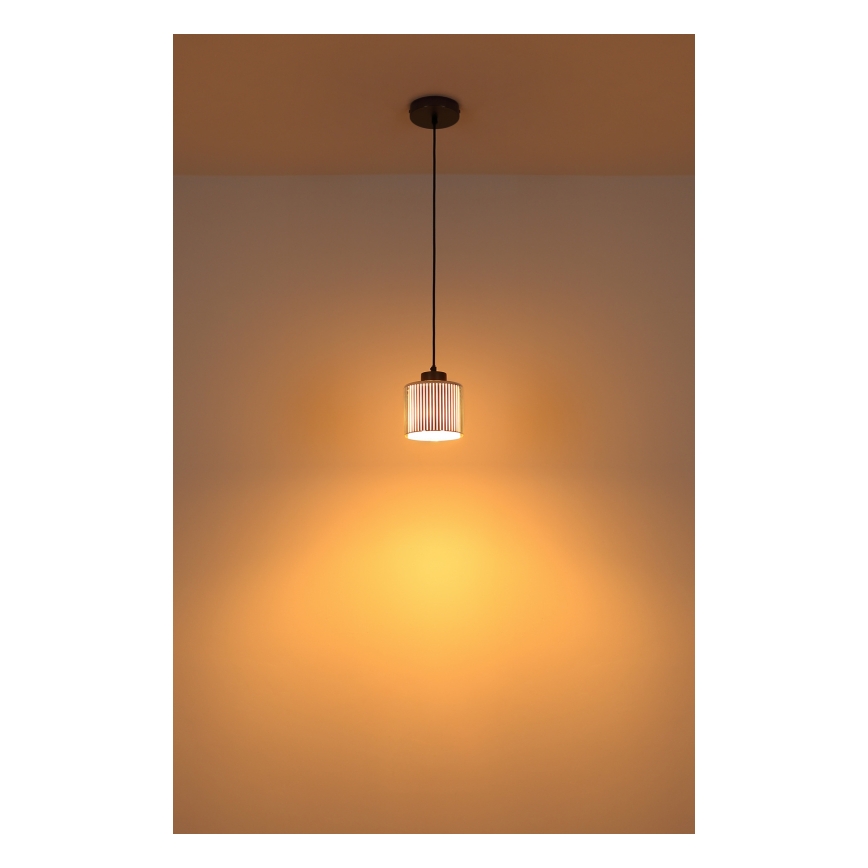 Globo - Kattokruunu johdossa 1xE27/60W/230V kiiltävä kromi halkaisija 14 cm