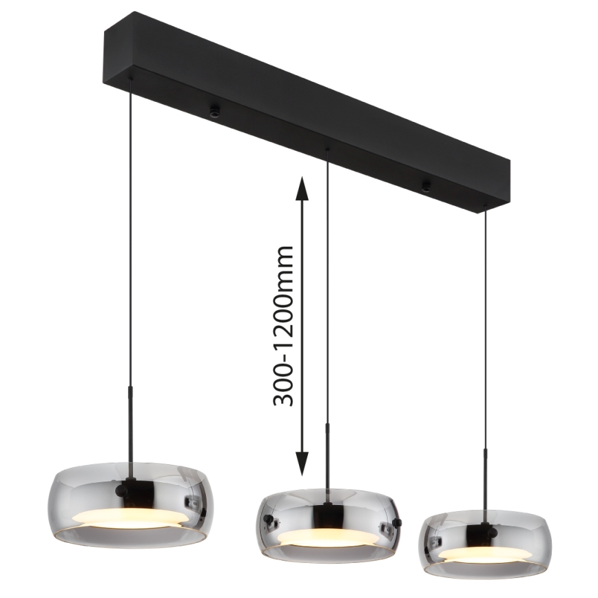 Globo - LED-riippuvalaisin vaijerilla LED/30W/230V 3000K