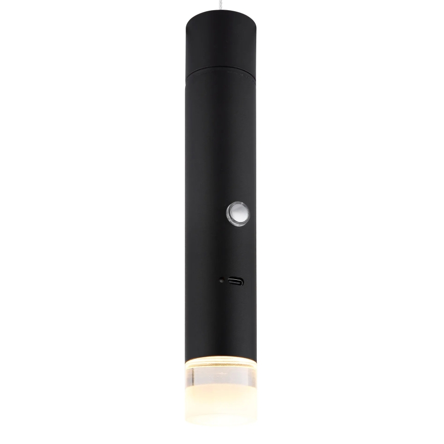 Globo - LED-himmennettävä kosketusohjattu ladattava 2-in-1 valaisin LED/2W/230/5V musta