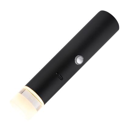 Globo - LED-himmennettävä kosketusohjattu ladattava 2-in-1 valaisin LED/2W/230/5V musta