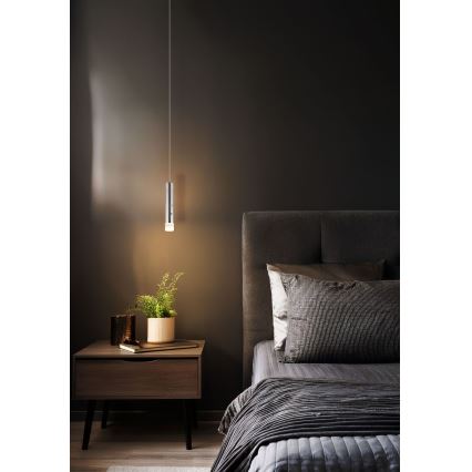 Globo – kosketusohjattu himmennettävä ladattava 2-in-1 LED-valaisin LED/2W/230/5V mattakromi