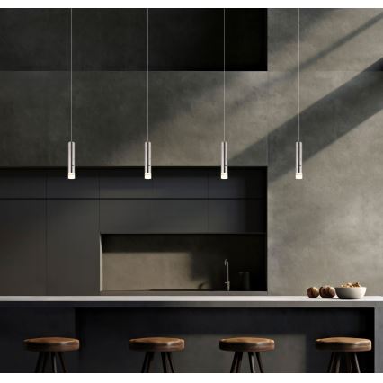 Globo – kosketusohjattu himmennettävä ladattava 2-in-1 LED-valaisin LED/2W/230/5V mattakromi