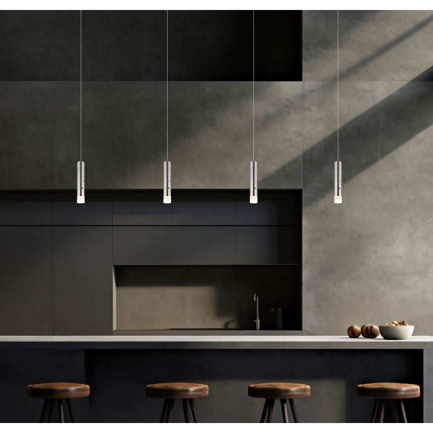 Globo – kosketusohjattu himmennettävä ladattava 2-in-1 LED-valaisin LED/2W/230/5V mattakromi
