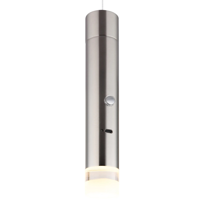 Globo – kosketusohjattu himmennettävä ladattava 2-in-1 LED-valaisin LED/2W/230/5V mattakromi