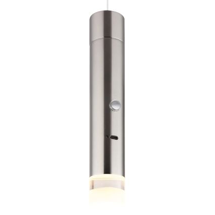 Globo - himmennettävä kosketusohjattu ladattava 2-in-1 LED-valaisin LED/2W/230/5V mattakromi